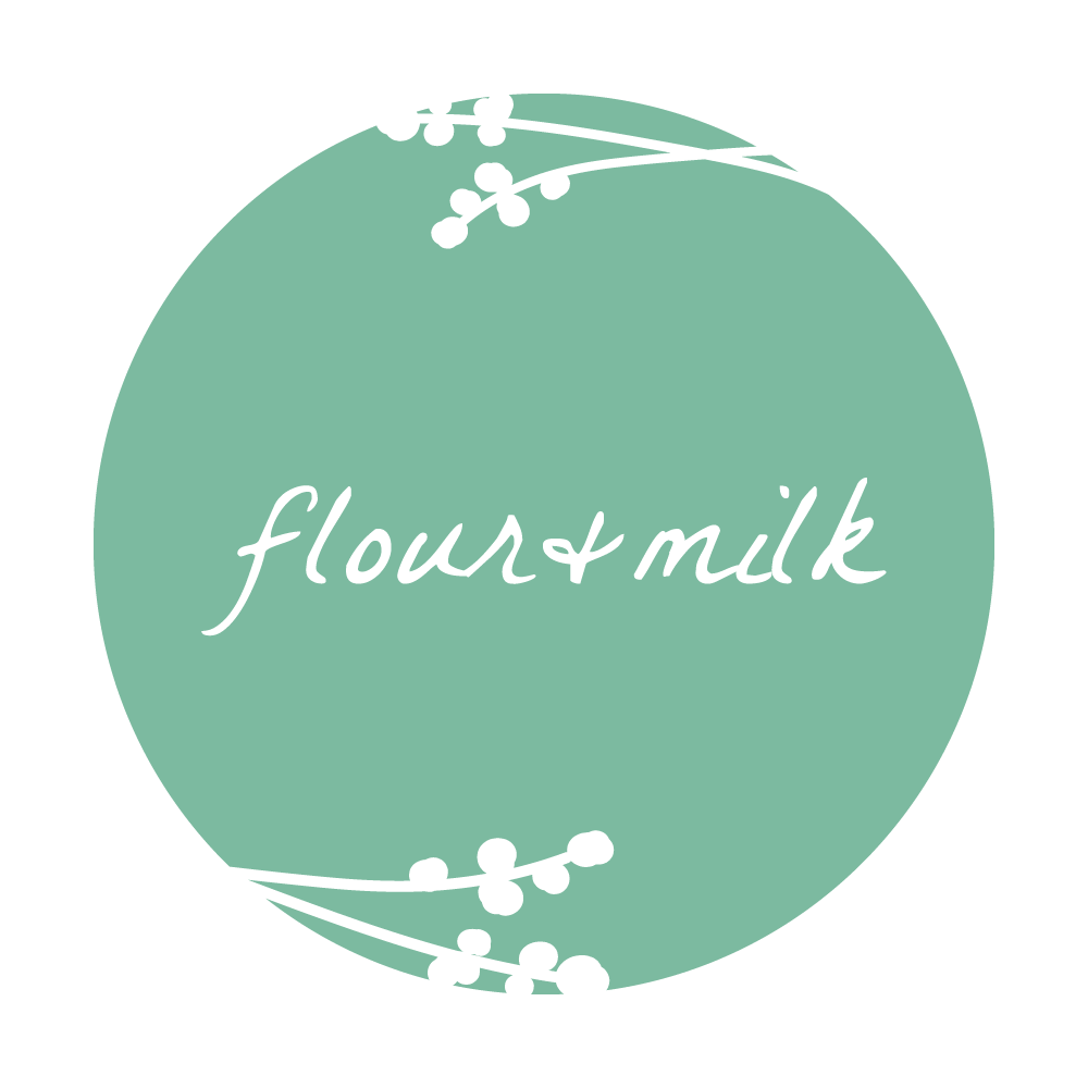 flour and milk logo green round